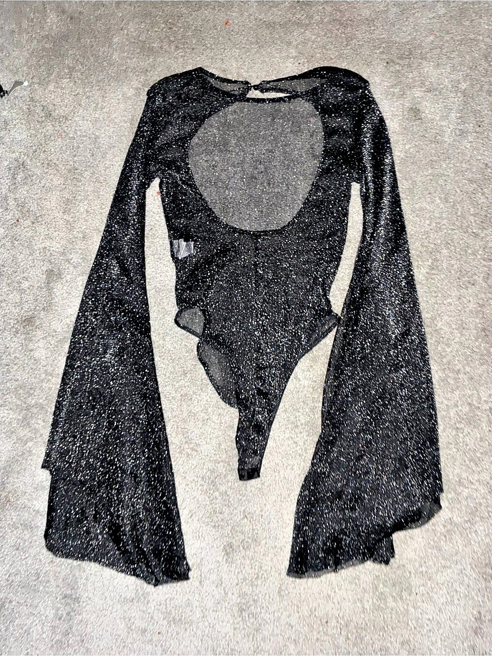 Black Sheer sparkly bodysuit Size Small